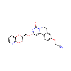 N#CCOc1ccc2c(c1)CCn1c-2cc(OC[C@H]2COc3ncccc3O2)nc1=O ZINC000209723592