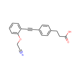 N#CCOc1ccccc1C#Cc1ccc(CCC(=O)O)cc1 ZINC000095593365