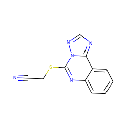 N#CCSc1nc2ccccc2c2ncnn12 ZINC000071411262