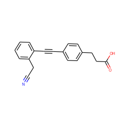 N#CCc1ccccc1C#Cc1ccc(CCC(=O)O)cc1 ZINC000095593823