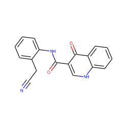 N#CCc1ccccc1NC(=O)c1c[nH]c2ccccc2c1=O ZINC000113733028