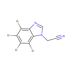 N#CCn1cnc2c(Br)c(Br)c(Br)c(Br)c21 ZINC000653697718