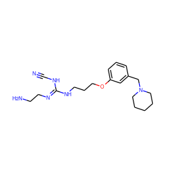 N#CN/C(=N\CCN)NCCCOc1cccc(CN2CCCCC2)c1 ZINC000013456502