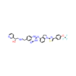 N#CN/C(=N\c1cccc2c1CCN2c1nc(-c2ccc(OC(F)(F)F)cc2)cs1)Nc1ccc(CCNC[C@H](O)c2cccnc2)cc1 ZINC000027216892