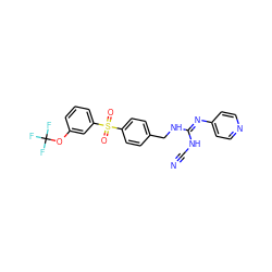 N#CN/C(=N\c1ccncc1)NCc1ccc(S(=O)(=O)c2cccc(OC(F)(F)F)c2)cc1 ZINC000095920724