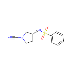 N#CN1CC[C@@H](NS(=O)(=O)c2ccccc2)C1 ZINC000003994220