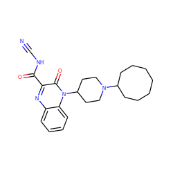 N#CNC(=O)c1nc2ccccc2n(C2CCN(C3CCCCCCC3)CC2)c1=O ZINC000114764932