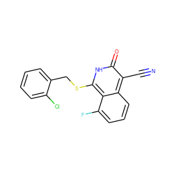 N#Cc1c(=O)[nH]c(SCc2ccccc2Cl)c2c(F)cccc12 ZINC000073160367