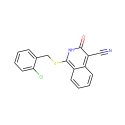 N#Cc1c(=O)[nH]c(SCc2ccccc2Cl)c2ccccc12 ZINC000073140360