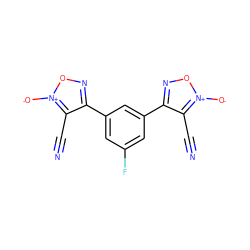 N#Cc1c(-c2cc(F)cc(-c3no[n+]([O-])c3C#N)c2)no[n+]1[O-] ZINC000036380029