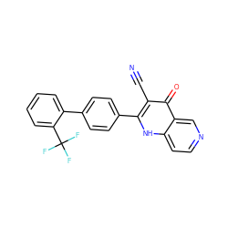 N#Cc1c(-c2ccc(-c3ccccc3C(F)(F)F)cc2)[nH]c2ccncc2c1=O ZINC000073313468