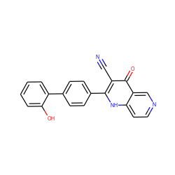 N#Cc1c(-c2ccc(-c3ccccc3O)cc2)[nH]c2ccncc2c1=O ZINC000073298502