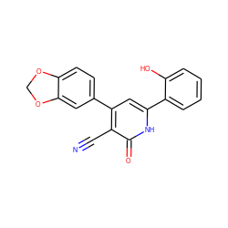 N#Cc1c(-c2ccc3c(c2)OCO3)cc(-c2ccccc2O)[nH]c1=O ZINC000000085982