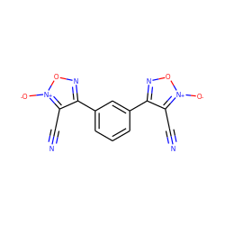 N#Cc1c(-c2cccc(-c3no[n+]([O-])c3C#N)c2)no[n+]1[O-] ZINC000013831549