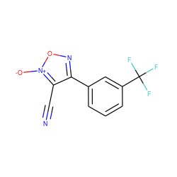 N#Cc1c(-c2cccc(C(F)(F)F)c2)no[n+]1[O-] ZINC000013831322