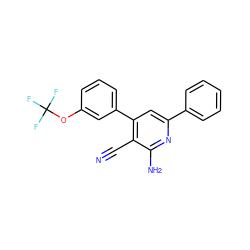 N#Cc1c(-c2cccc(OC(F)(F)F)c2)cc(-c2ccccc2)nc1N ZINC000040893161