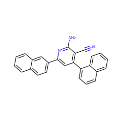 N#Cc1c(-c2cccc3ccccc23)cc(-c2ccc3ccccc3c2)nc1N ZINC001772648666