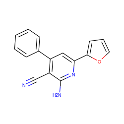 N#Cc1c(-c2ccccc2)cc(-c2ccco2)nc1N ZINC000040395126