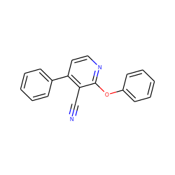 N#Cc1c(-c2ccccc2)ccnc1Oc1ccccc1 ZINC000001403519