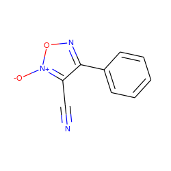 N#Cc1c(-c2ccccc2)no[n+]1[O-] ZINC000002562608