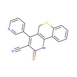 N#Cc1c(-c2cccnc2)c2c([nH]c1=O)-c1ccccc1SC2 ZINC000000159718