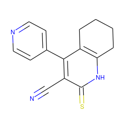 N#Cc1c(-c2ccncc2)c2c([nH]c1=S)CCCC2 ZINC000000992652