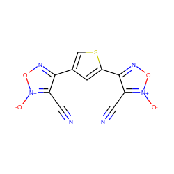 N#Cc1c(-c2csc(-c3no[n+]([O-])c3C#N)c2)no[n+]1[O-] ZINC000036380659