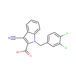 N#Cc1c(C(=O)O)n(Cc2ccc(Cl)c(Cl)c2)c2ccccc12 ZINC000013588900