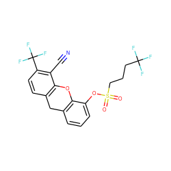 N#Cc1c(C(F)(F)F)ccc2c1Oc1c(cccc1OS(=O)(=O)CCCC(F)(F)F)C2 ZINC000072124698