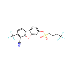 N#Cc1c(C(F)(F)F)ccc2c1oc1cc(OS(=O)(=O)CCCC(F)(F)F)ccc12 ZINC000072125056