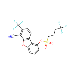 N#Cc1c(C(F)(F)F)ccc2c1oc1cccc(OS(=O)(=O)CCCC(F)(F)F)c12 ZINC000072125047