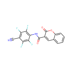 N#Cc1c(F)c(F)c(NC(=O)c2cc3ccccc3oc2=O)c(F)c1F ZINC000038224528