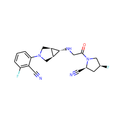 N#Cc1c(F)cccc1N1C[C@H]2[C@H](NCC(=O)N3C[C@@H](F)C[C@H]3C#N)[C@H]2C1 ZINC000101180610