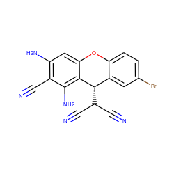 N#Cc1c(N)cc2c(c1N)[C@@H](C(C#N)C#N)c1cc(Br)ccc1O2 ZINC000473244678