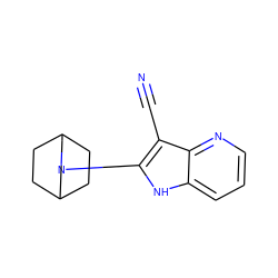 N#Cc1c(N2CC3CCC(CC3)C2)[nH]c2cccnc12 ZINC000013490327