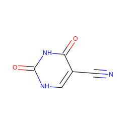 N#Cc1c[nH]c(=O)[nH]c1=O ZINC000000016356