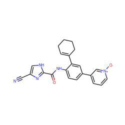 N#Cc1c[nH]c(C(=O)Nc2ccc(-c3ccc[n+]([O-])c3)cc2C2=CCCCC2)n1 ZINC000053296709