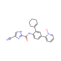 N#Cc1c[nH]c(C(=O)Nc2ccc(-c3cccc[n+]3[O-])cc2C2=CCCCC2)n1 ZINC000053314059