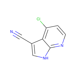 N#Cc1c[nH]c2nccc(Cl)c12 ZINC000019046160