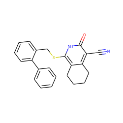 N#Cc1c2c(c(SCc3ccccc3-c3ccccc3)[nH]c1=O)CCCC2 ZINC000073129776