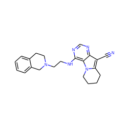 N#Cc1c2n(c3c(NCCN4CCc5ccccc5C4)ncnc13)CCCC2 ZINC000013559620