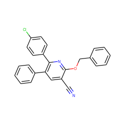 N#Cc1cc(-c2ccccc2)c(-c2ccc(Cl)cc2)nc1OCc1ccccc1 ZINC000028334828