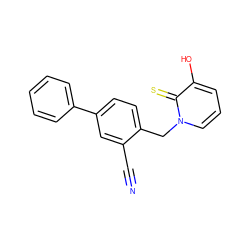 N#Cc1cc(-c2ccccc2)ccc1Cn1cccc(O)c1=S ZINC000095592008