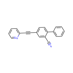 N#Cc1cc(C#Cc2ccccn2)ccc1-c1ccccc1 ZINC000040429800