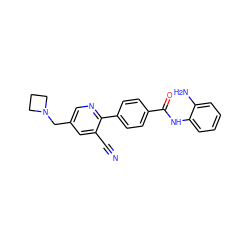 N#Cc1cc(CN2CCC2)cnc1-c1ccc(C(=O)Nc2ccccc2N)cc1 ZINC000029042650