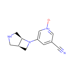 N#Cc1cc(N2C[C@H]3CNC[C@H]32)c[n+]([O-])c1 ZINC000028866000