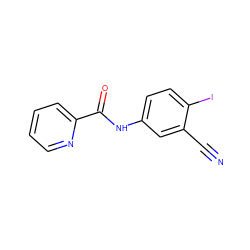 N#Cc1cc(NC(=O)c2ccccn2)ccc1I ZINC000473083609