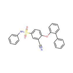 N#Cc1cc(S(=O)(=O)Nc2ccccc2)ccc1Oc1ccccc1-c1ccccc1 ZINC000095582589