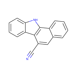 N#Cc1cc2ccccc2c2[nH]c3ccccc3c12 ZINC000200614847