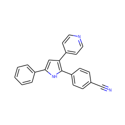 N#Cc1ccc(-c2[nH]c(-c3ccccc3)cc2-c2ccncc2)cc1 ZINC000003832157